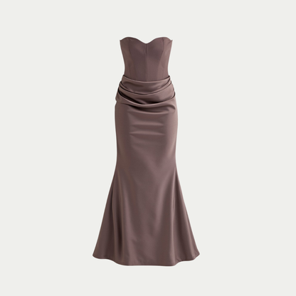 Damen Maxikleid Hochzeitsgast Säulenkleid