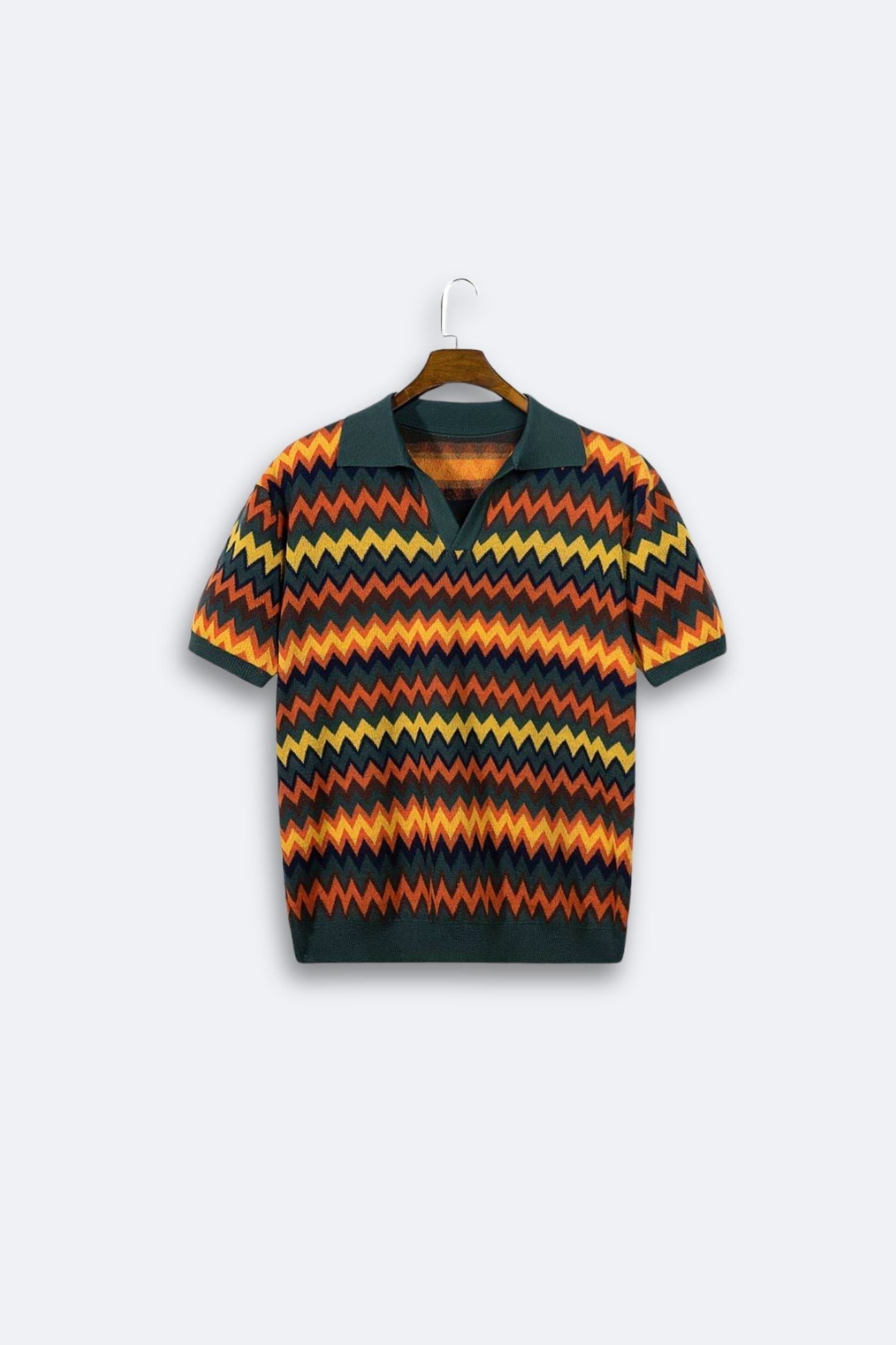 Retro Pullover Zickzackmuster