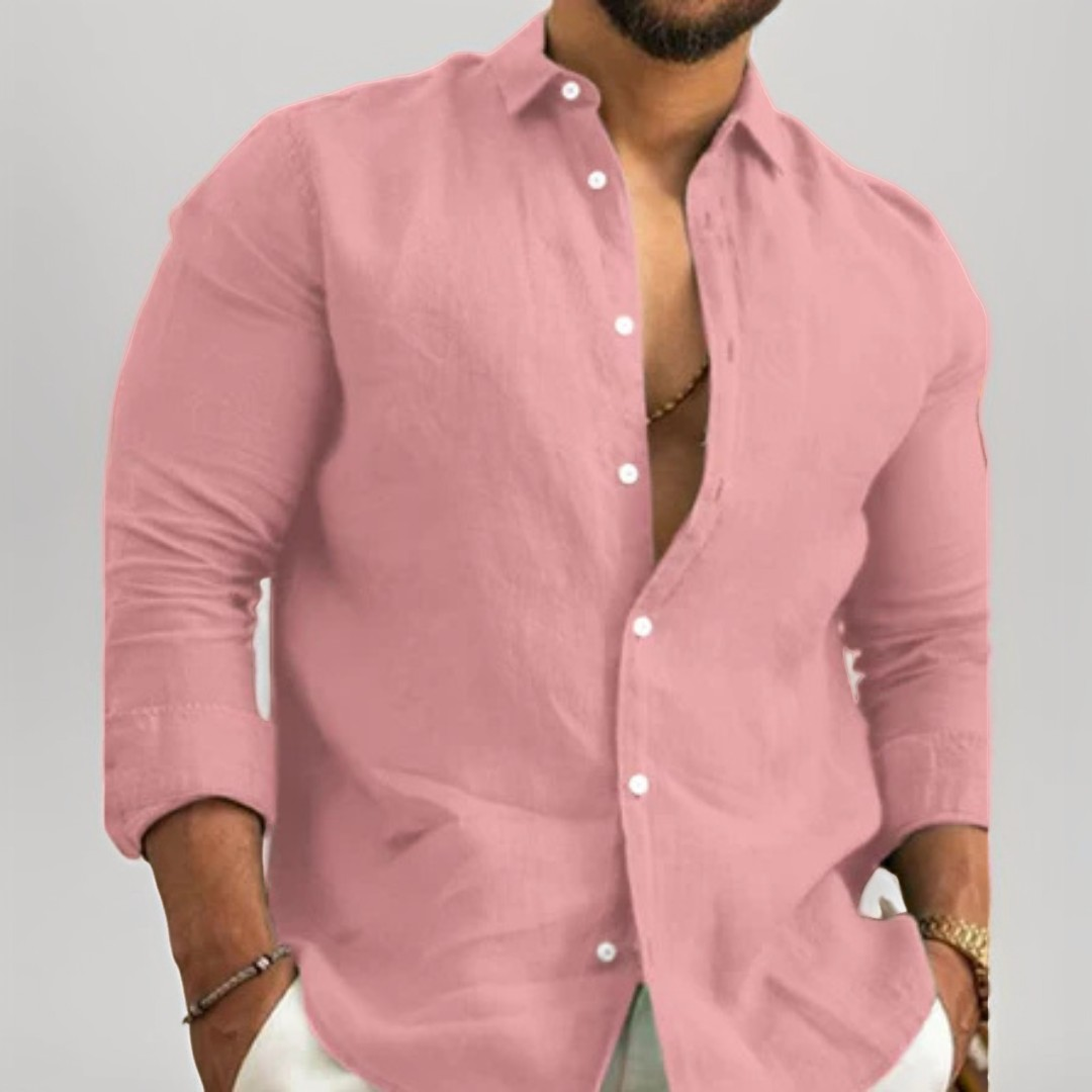 Herren Elegantes Hemd Langer Ärmel Weiß