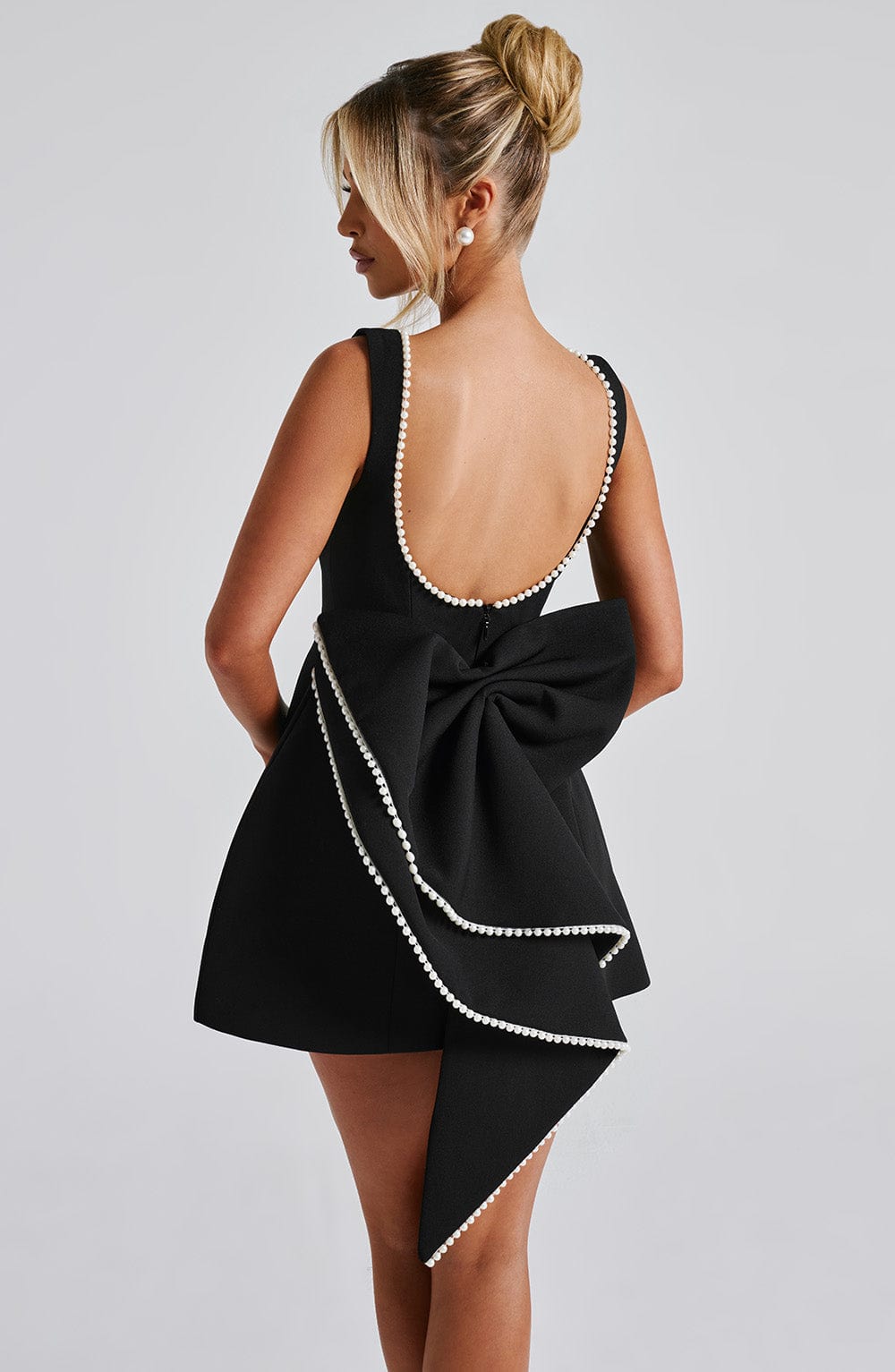 Damen Mini Kleid Strukturiert Hochzeitsgast