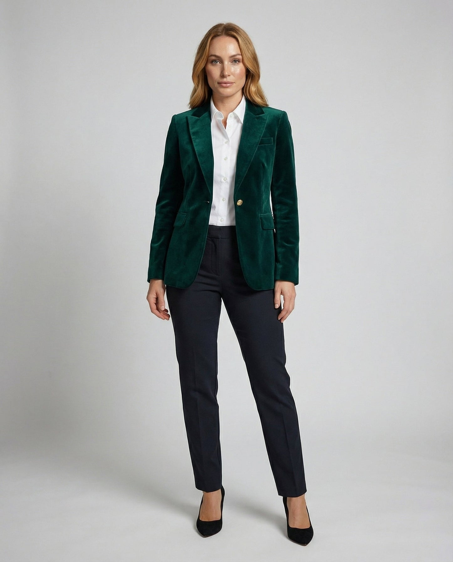 Damen Samt Blazer Elegant