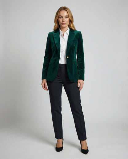 Damen Samt Blazer Elegant