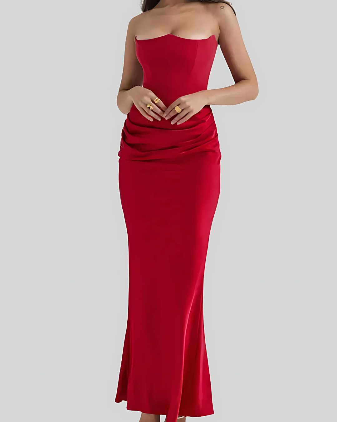 Damen Maxikleid Drapiert Hochzeitsgäste