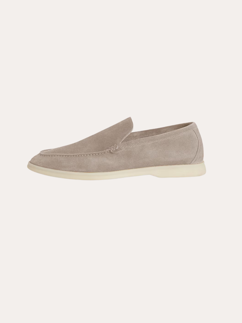 Herren Loafer Echtes Wildleder Beige