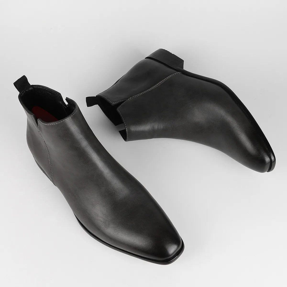 Herren Stiefel Glatte Schaftform Elastischer Seiteneinsatz