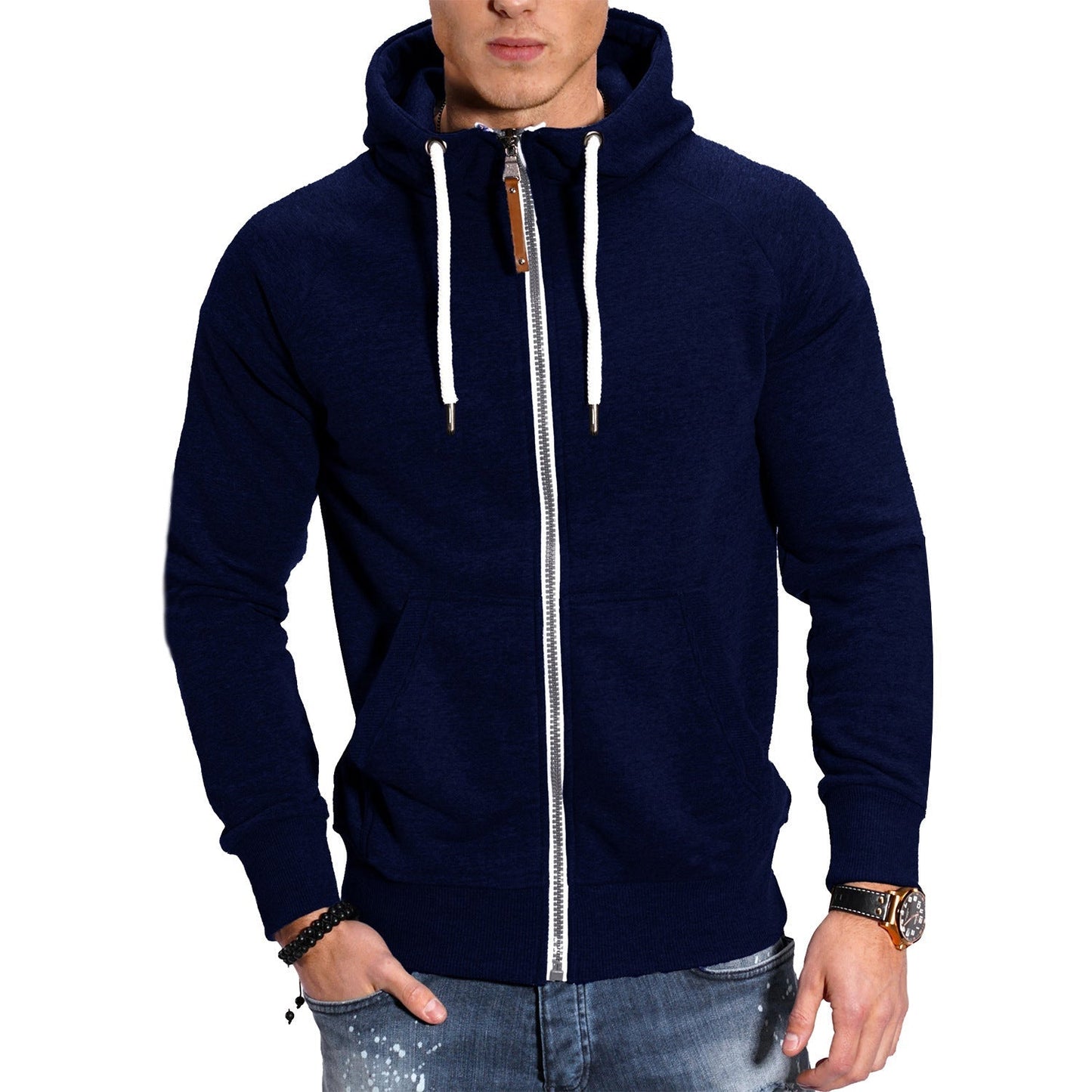 Herren Sportjacke Kapuze Modern