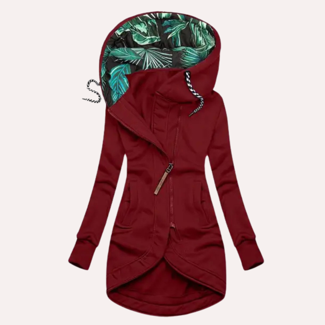 Damen Hoodie Lässig Gemusterter Kapuze