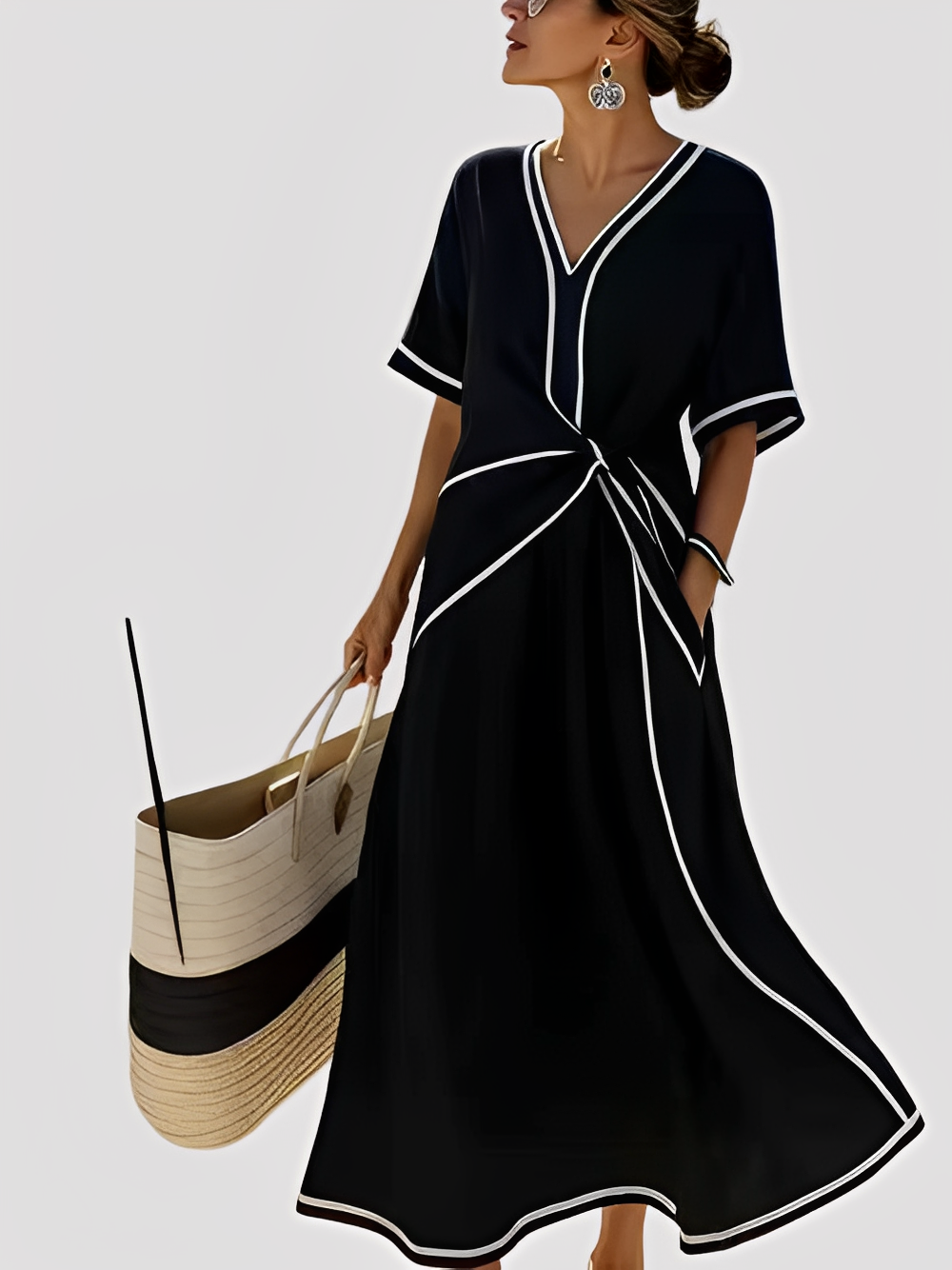 Damen Maxikleid Lässig Elegant Lang