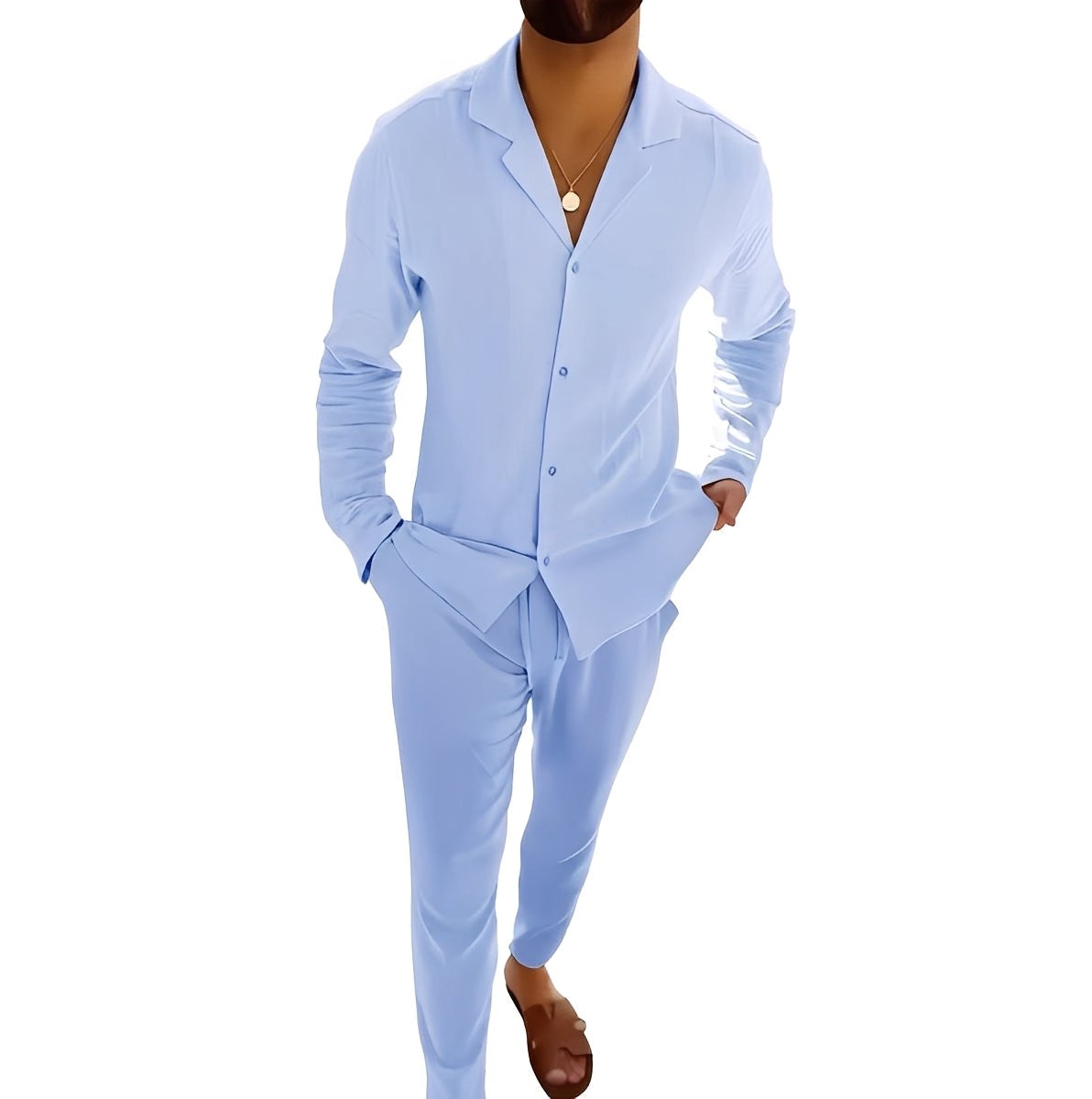 Herren Langarm-Polo-Hosen-Set Hadrien