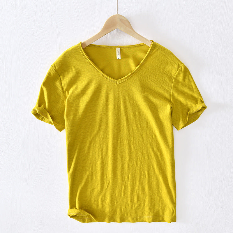 Damen Slim-Fit T-Shirt Lässig Baumwolle Weiß