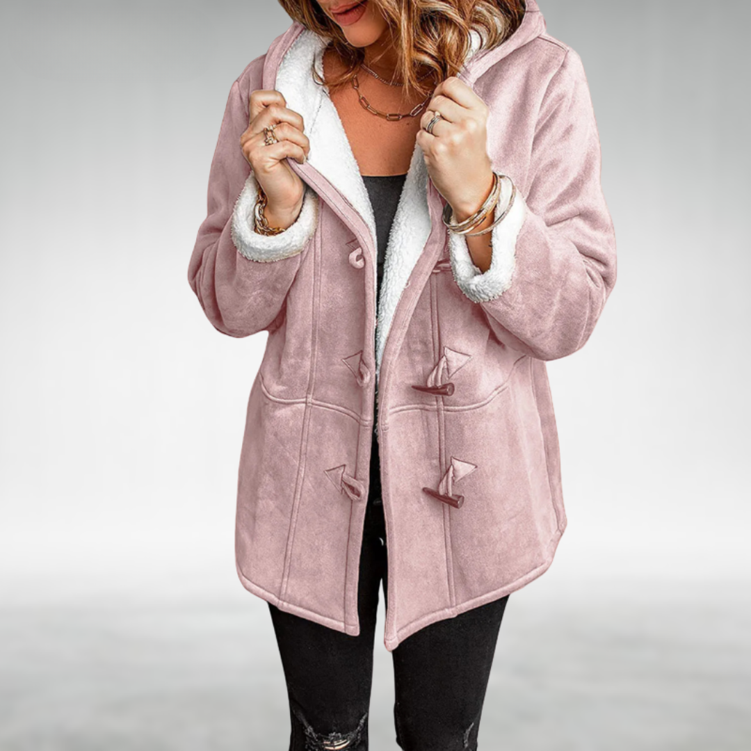 Damen Warme Winterjacke Fleecefutter