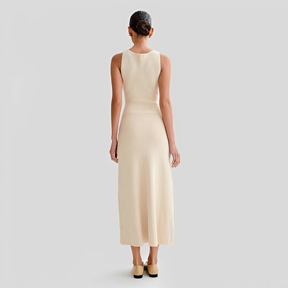 Damen Midikleid Lang Knöpfe Elegantes