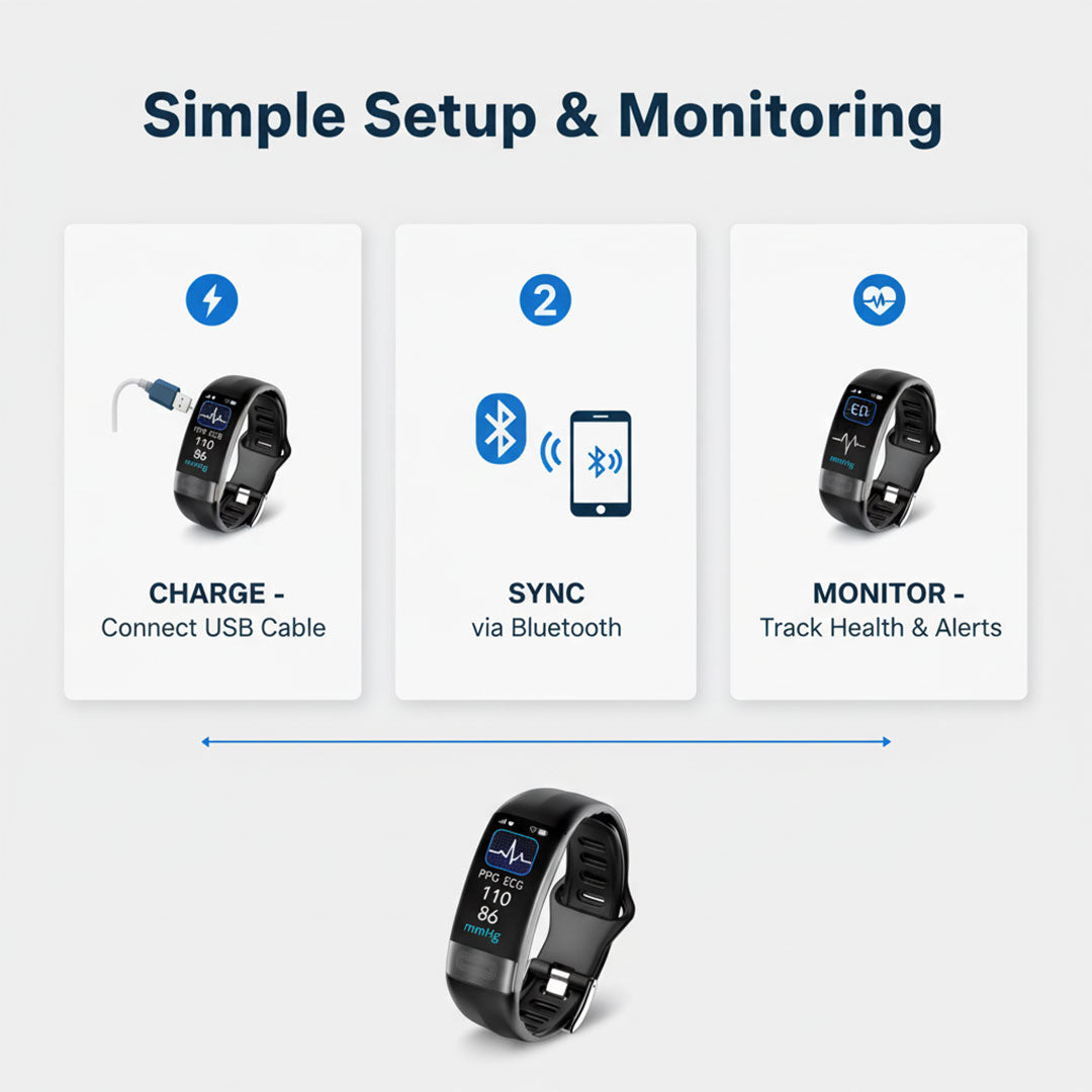 Smartwatch mit ECG und Fitness-Tracking