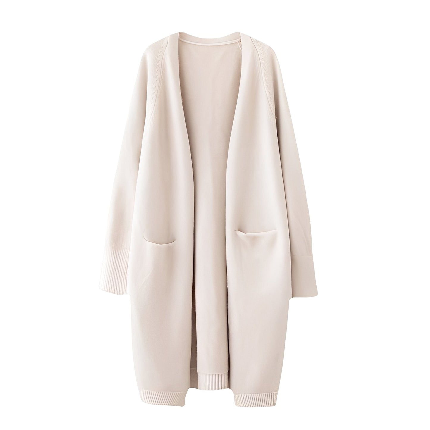 Damen Cardigan Klassisch Langer Stil