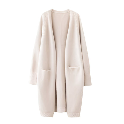 Damen Cardigan Klassisch Langer Stil