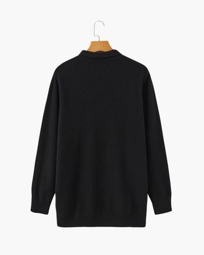 Bennett Herren Kaschmirpullover Polokragen Knopfleiste