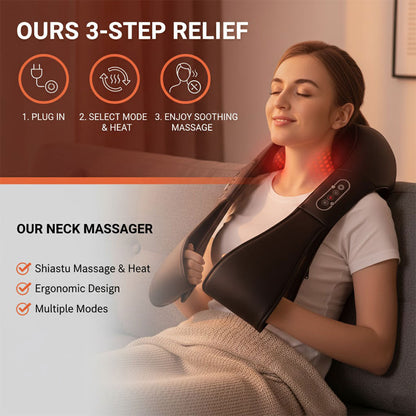 Shiatsu Nacken- und Schultermassager Beheizt