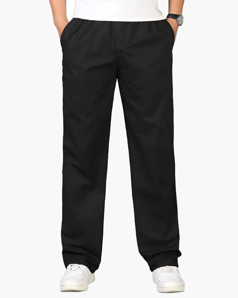Herren Freizeithose Baumwolle Gerader Schnitt Elastikbund