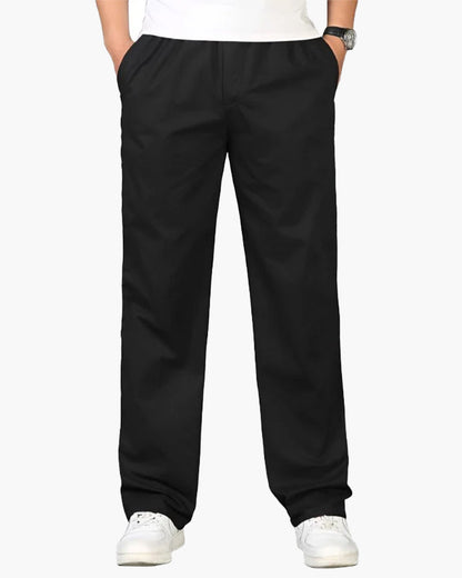 Herren Freizeithose Baumwolle Gerader Schnitt Elastikbund