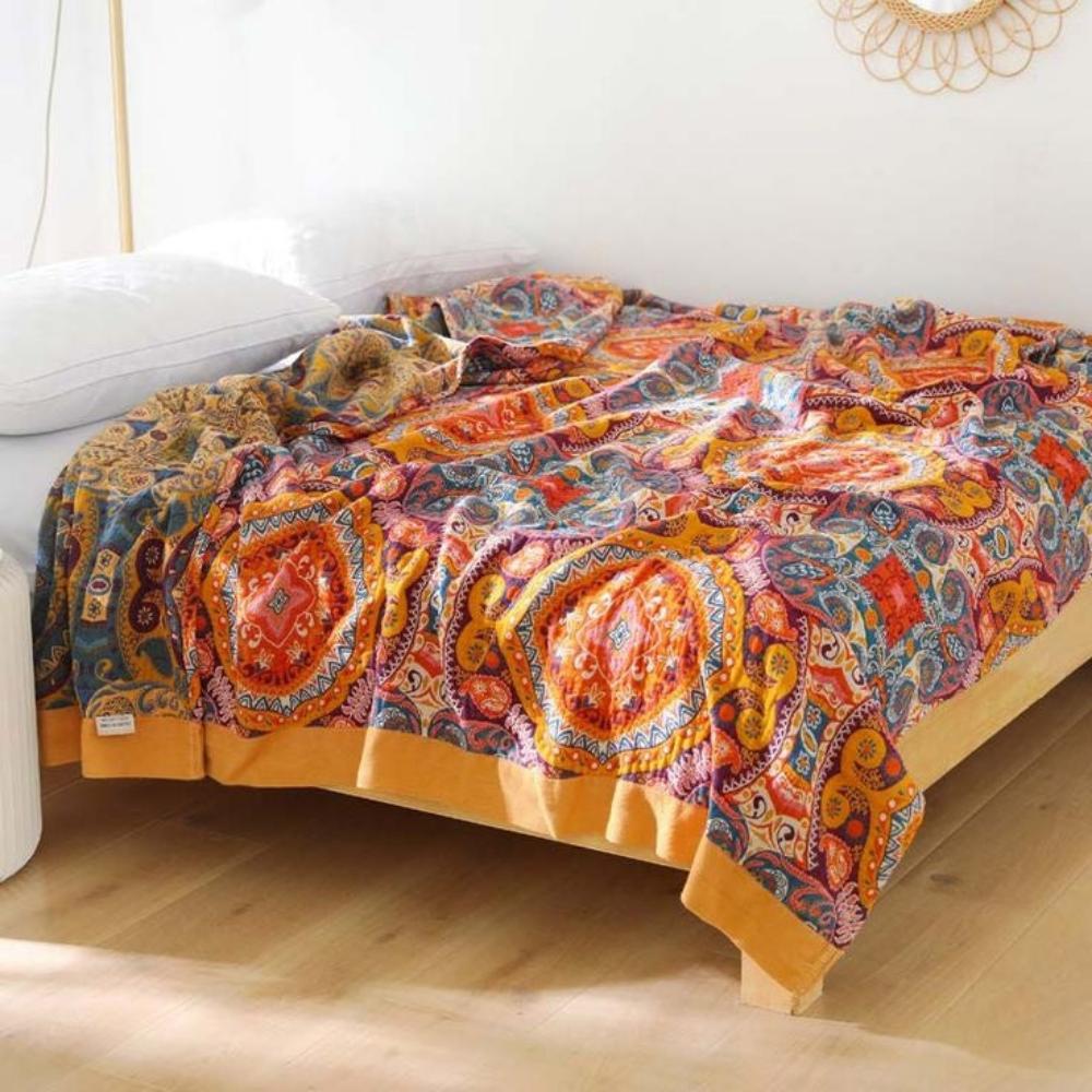 Boho Wendedecke 100% Baumwolle