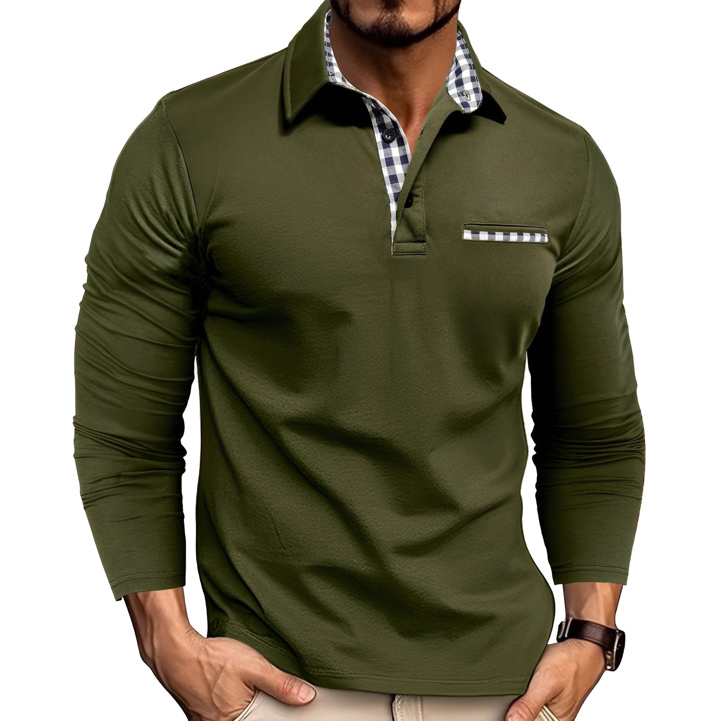 Rupert Herren Langarm-Poloshirt Lässig