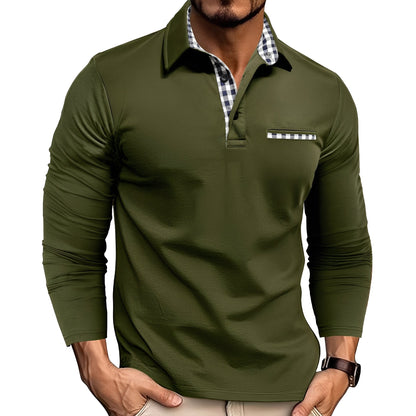 Charel Herren Poloshirt Langärmlig