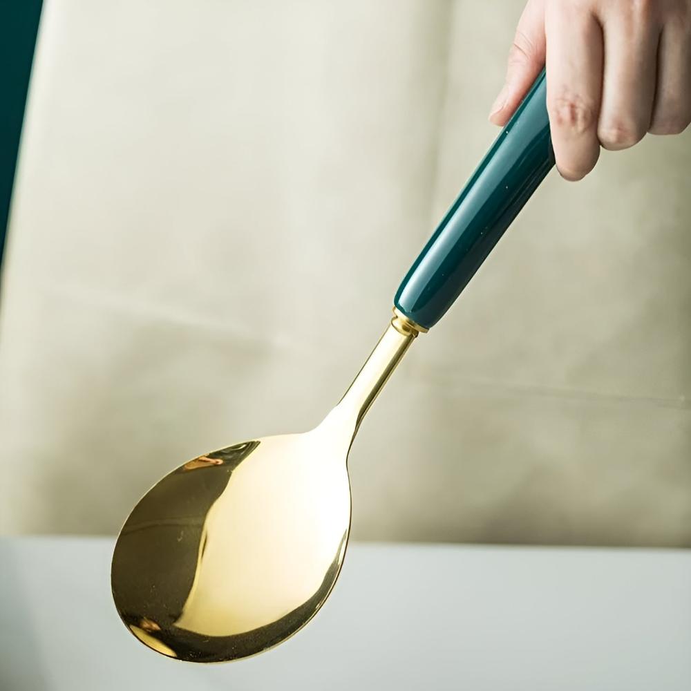 Edelstahl-Besteckset Goldfarben 18/10