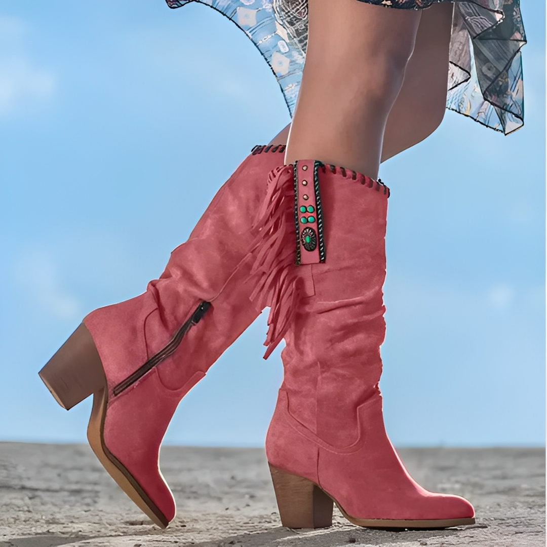 Damen Stiefel Elegantes Leder