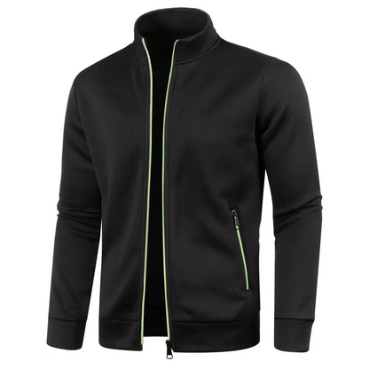 Herren Strickjacke Reißverschluss Zeitlos Grau
