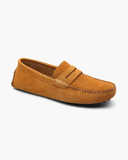 Herren Mokassin Wildleder Slip On Schuhe