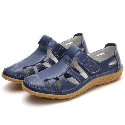 Norvielle Damen Sandalen Zeitlos Leder