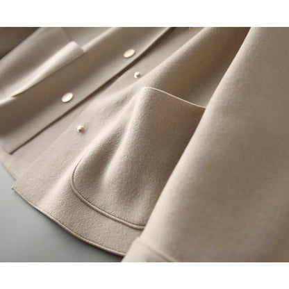 Damen Kurzjacke Knopfleiste Taschen