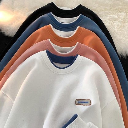 Damen Sweatshirt Rundhalsausschnitt Langarm Derna