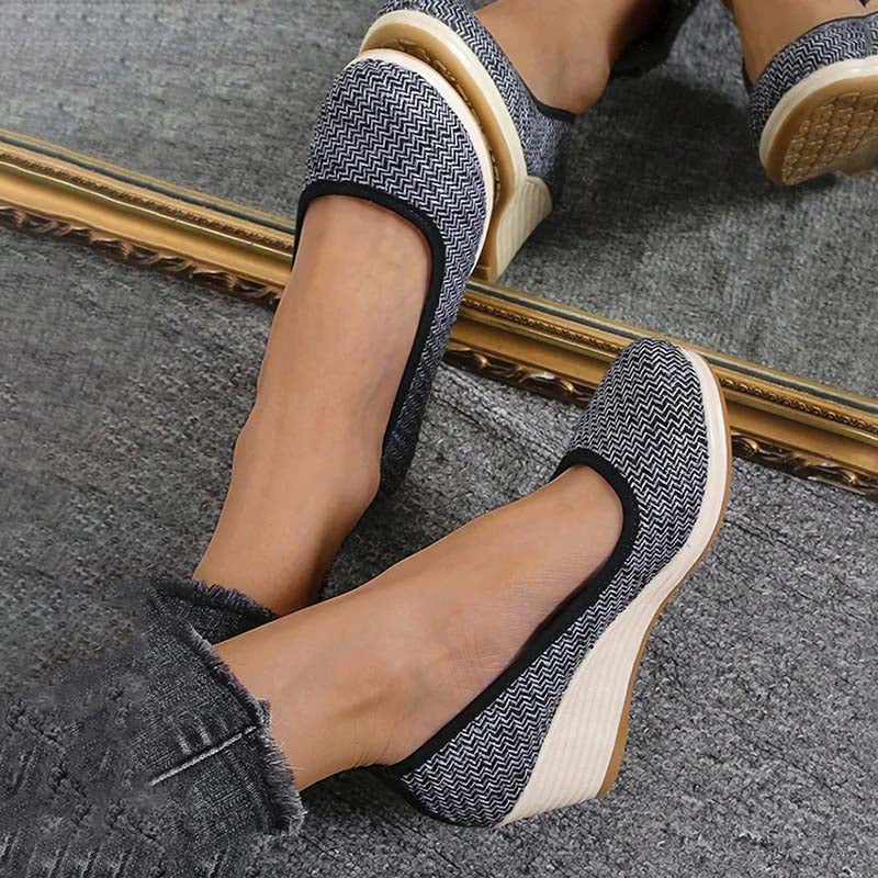 Norvielle Damen Keilschuhe Lässig