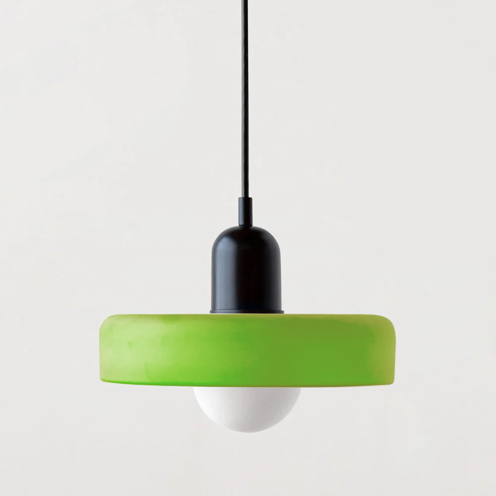 Bauhaus Pendelleuchte Farbiges Glas