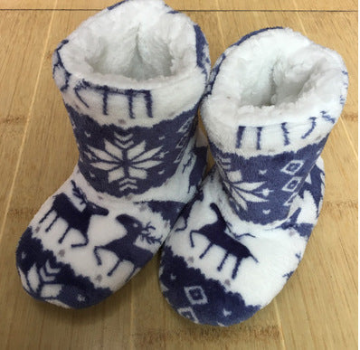 Weihnachtliche Damen Hausschuhe Korallenfleece Warm