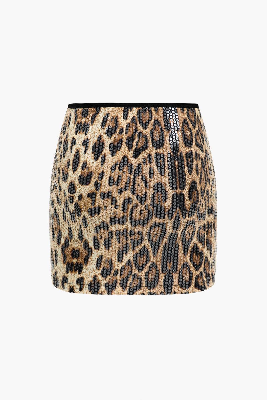 Damen Leo-Print und Minirock Set Selbstbewusstes Statement-Outfit