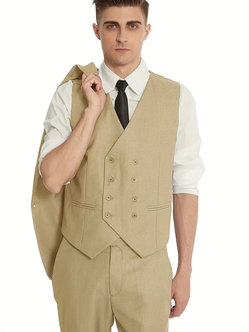 Herren Business-Anzug Blazer, Weste und Hose