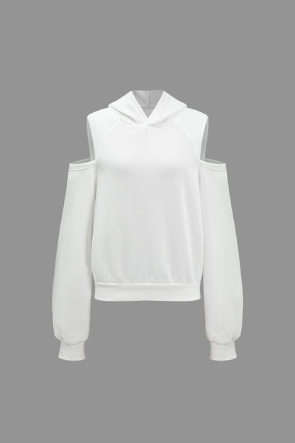 Damen Hoodie-Set Sportlich Cut-Outs