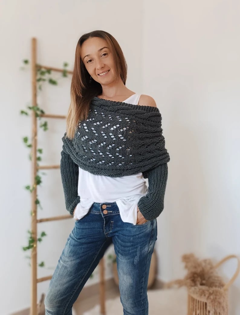Norvielle Damen Strickschal Bequem