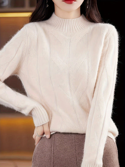 Karmen Damen Retro Strickpullover
