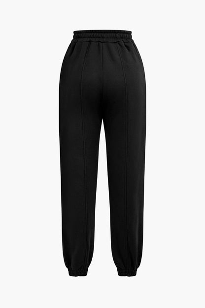 Damen Hoodie-Set Sportlich Cut-Outs