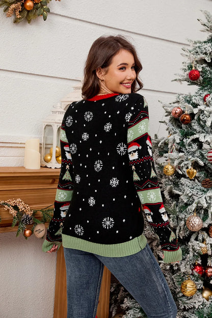 Weihnachtspullover Llama Motiv