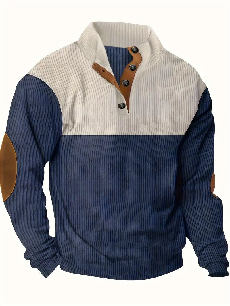 Manfred Herren Pullover Color-Block Baumwolle Multifarben