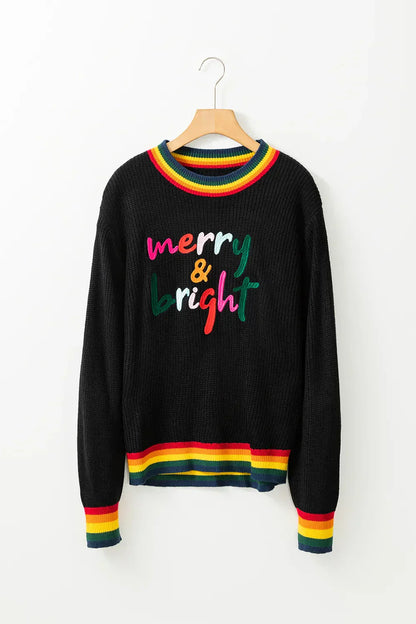 Weihnachtspullover Bunt Regenbogenfarben