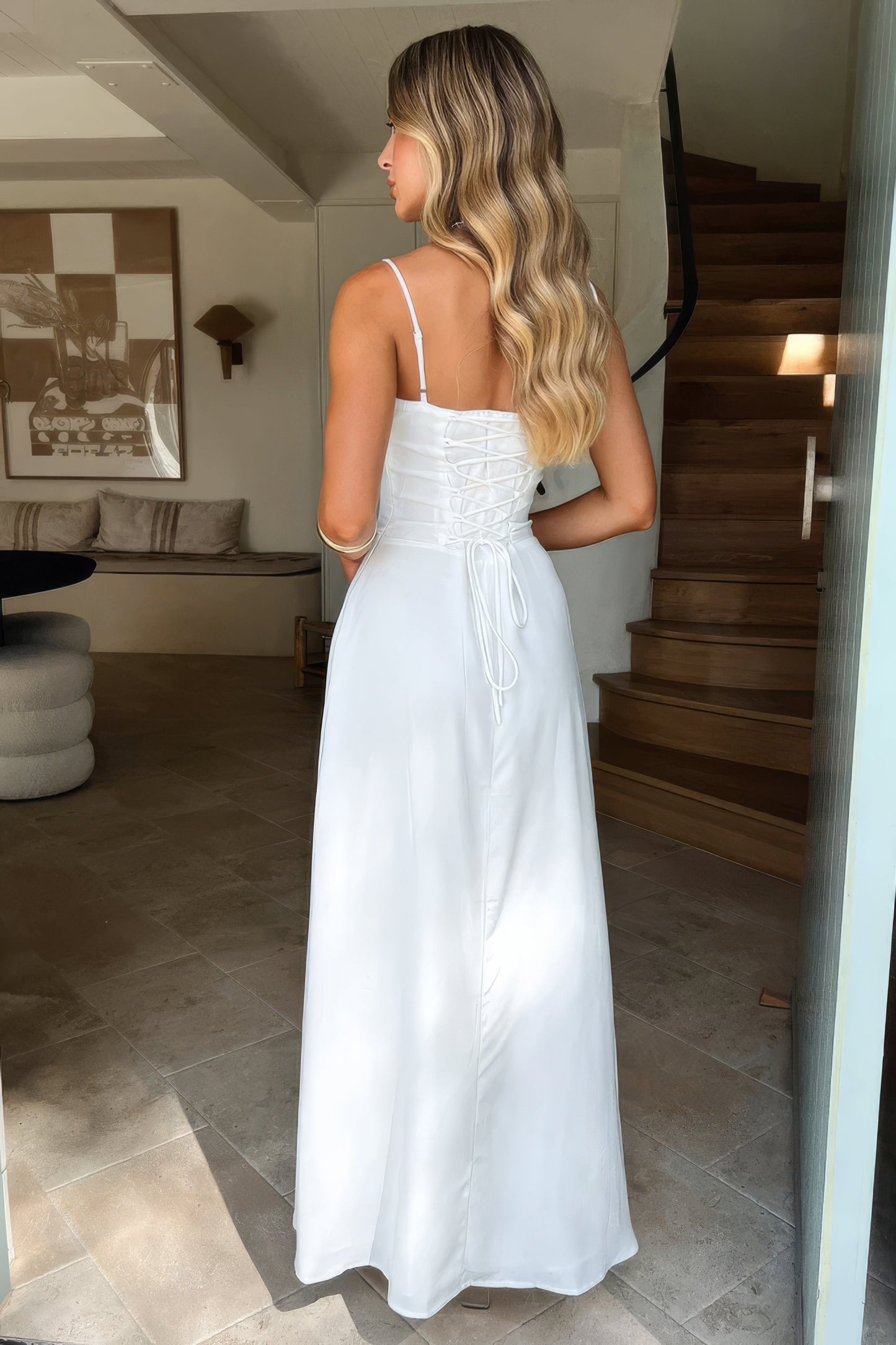 Damen Maxikleid Elegantes Langkleid Sommer