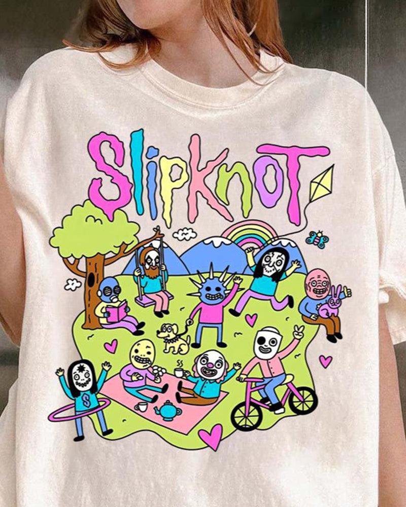 Munter Herren T-Shirt Slipknot Baumwolle