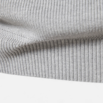 Herren Strickpullover Stehkragen Reißverschluss Baumwolle