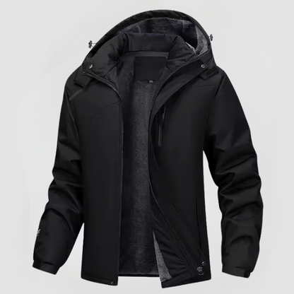 Steffen Damen- oder Herren-Wasserdichte Jacke Fleece-Futter Schwarz - Norvielle
