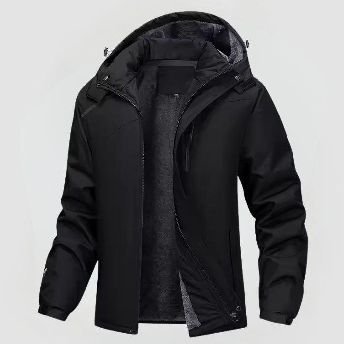 Herren Winterjacke mit Kapuze und Reißverschluss - Norvielle